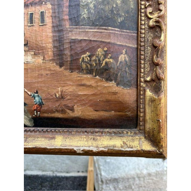 Venetian School Artist, Landscape Composition, 18th Century, Oil Painting on Canvas, Framed For Sale - Image 11 of 17