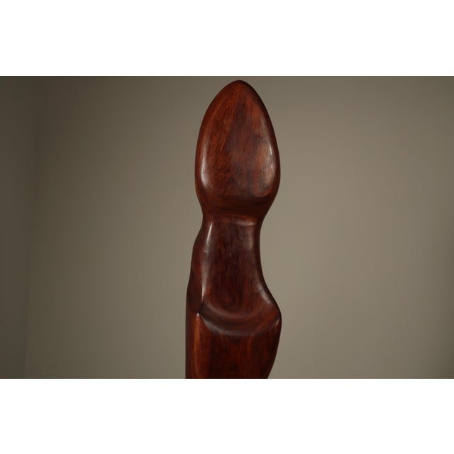 Begga d'Haese, Large Sculpture, 1985, Afzelia Wood For Sale - Image 10 of 16