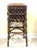 Coffee Vintage, Dark Brown, Rattan and Wicker Bar Stool, Late 20th Century For Sale - Image 8 of 9