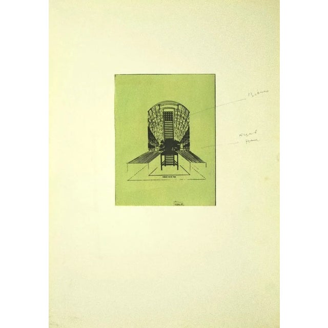 Danilo Bergamo, The Chair, Etching on Cardboard, 1975 For Sale