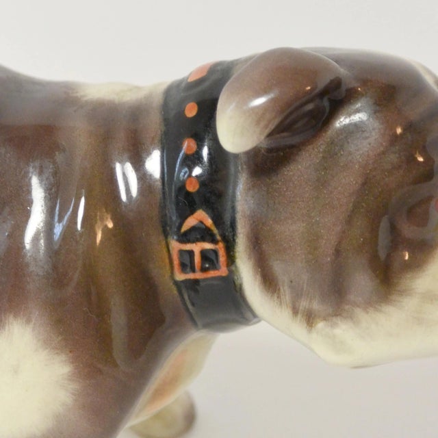 1940s Porcelain Bulldog Figurine Erphila Germany For Sale - Image 4 of 9