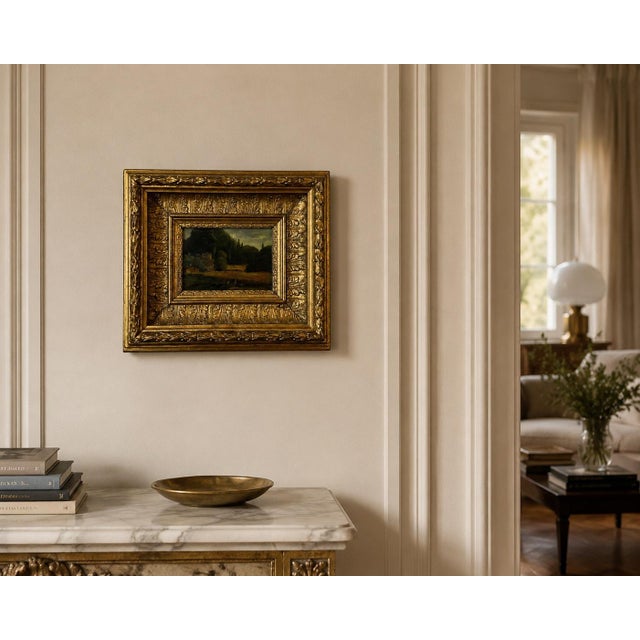 Landscape Composition, 1900, Oil Painting on Canvas, Framed For Sale - Image 8 of 9