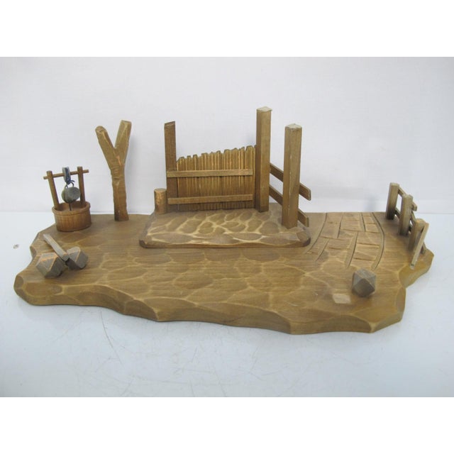 Figurative Anri Italy Hand Carved Wood Nativity Barn Stable Set Figures & Animals For Sale - Image 3 of 11