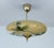 Modern Art Deco Pendant Light in Amber Green Marble Glass, 1930s For Sale - Image 3 of 18