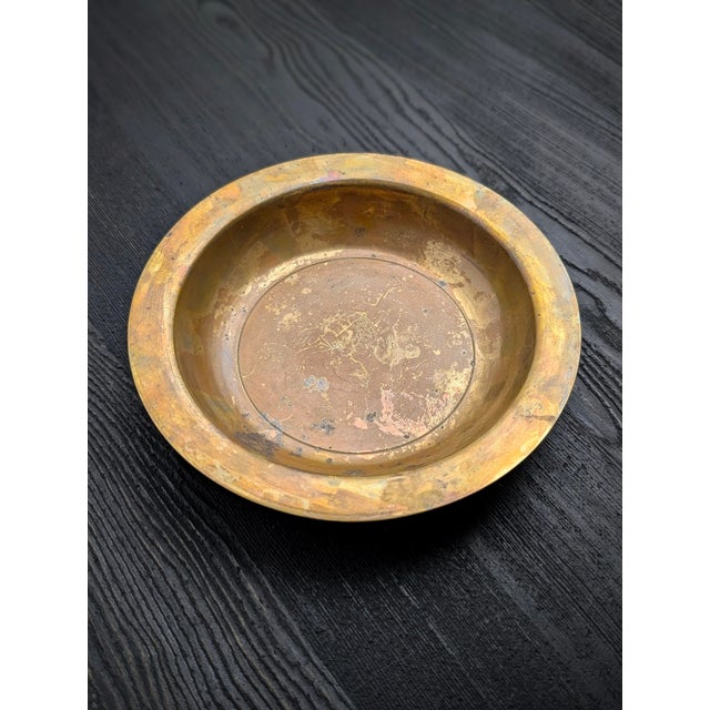 Mid-Century Modern Danish Bronze Vide Poche with Engraved Mermaid and Dolphin Motif, 1930s For Sale - Image 4 of 10