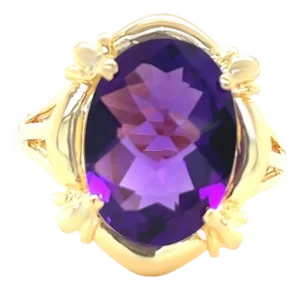 18ct Yellow Gold Amethyst Ring 6.70ct 5.67g, Size 7
