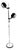 2-Spot Floor Lamp in Brushed Steel and Matte Black from Fase, 1970s For Sale