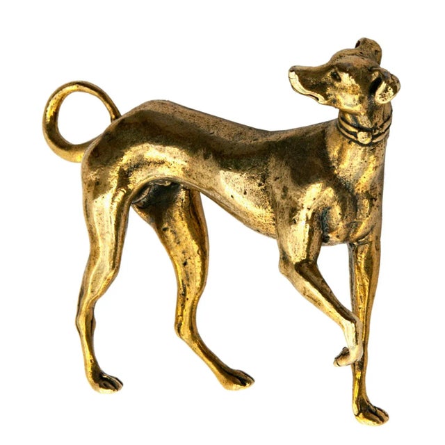 Figurative Early 21st Century Miniature Bronze Greyhound Figurine For Sale - Image 3 of 7