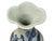 Ceramic Oriental Small Blue White Scenery Graphic Flower Shape Porcelain Art Vase For Sale - Image 7 of 10