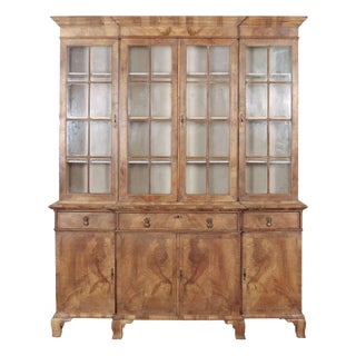 English Bookcase in Bleached Walnut For Sale