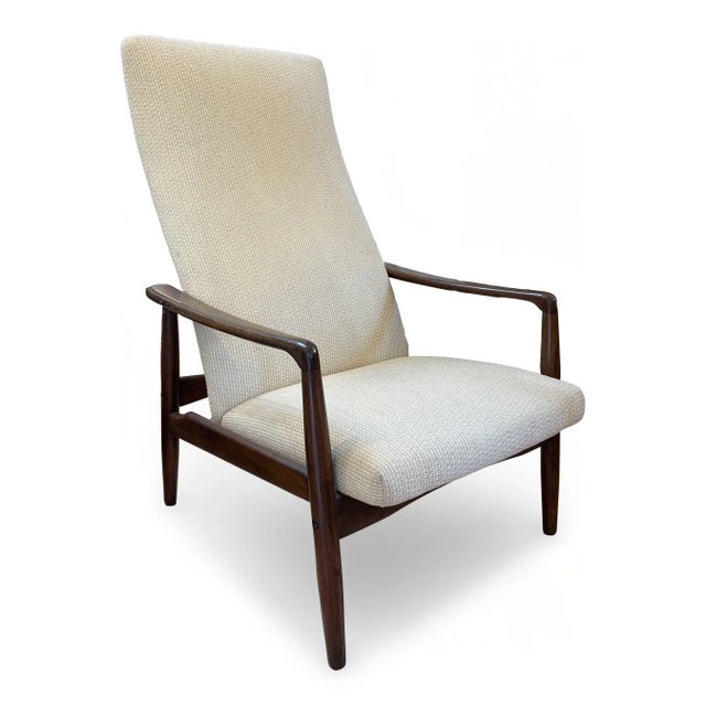 Mid-Century Modern 1960s Scandinavian Modern Reclining Lounge Chair With Ottoman For Sale - Image 3 of 13