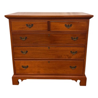 Vintage Craftique Chippendale Style Solid Mahogany Chest of Drawers For Sale