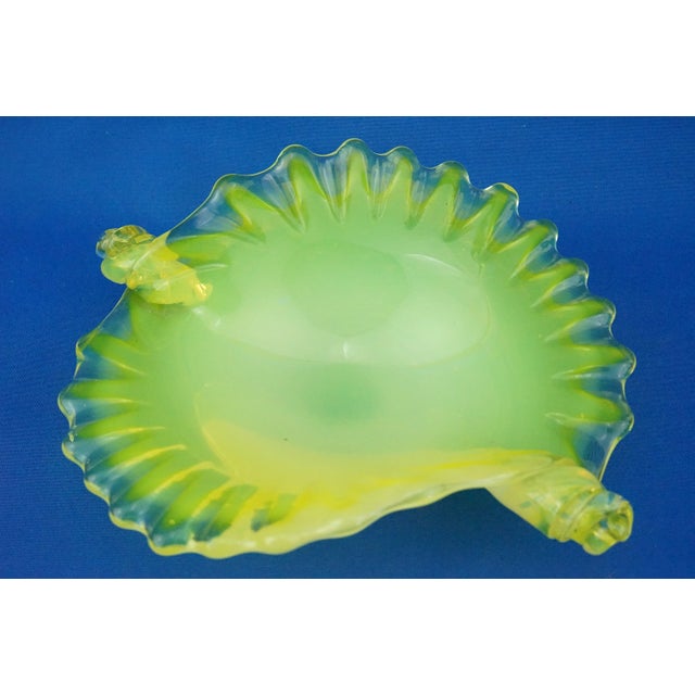 Item description: Large Murano blown glass bowl for emptying pockets, with a shape vaguely reminiscent of a shell, with...
