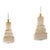 1920s Monumental Art Deco–Style Crystal Chandeliers by Delisle (Paris) - a Pair} For Sale