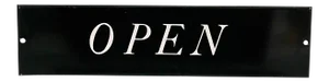Old Store Stock Vintage Metal Open Store Sign