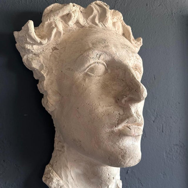 Decorative Roman Gypsum Face, 1970s For Sale - Image 4 of 17