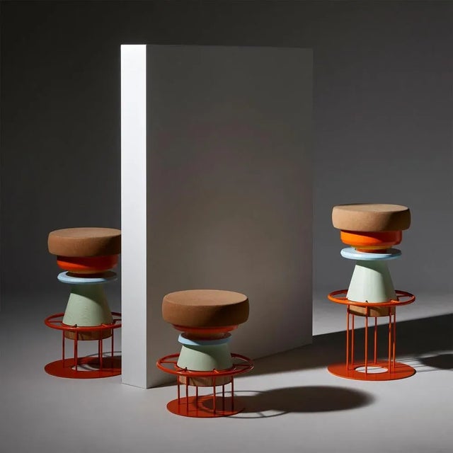 Set of Medium Colorful Tembo Stool by Note Design Studio For Sale - Image 4 of 8