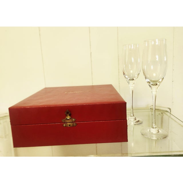 Early 21st Century Cartier Champagne Flute Pair in Presentation Box For Sale - Image 5 of 9