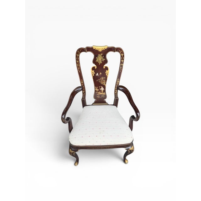 Brown Kindel Furniture Chinoiserie Queen Anne Dining Chair Set — 10 Pieces, Late 1970s / Early 1980s For Sale - Image 8 of 18