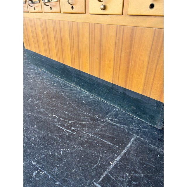 Mid Century Maple 72 Drawer Library Card Catalog For Sale - Image 10 of 12