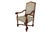 Vintage Provence Collection From Bussandri Arte Louis XIV Style Fabric & Leather Dining Chairs, Set of 10, C. 2003 For Sale In Miami - Image 6 of 18