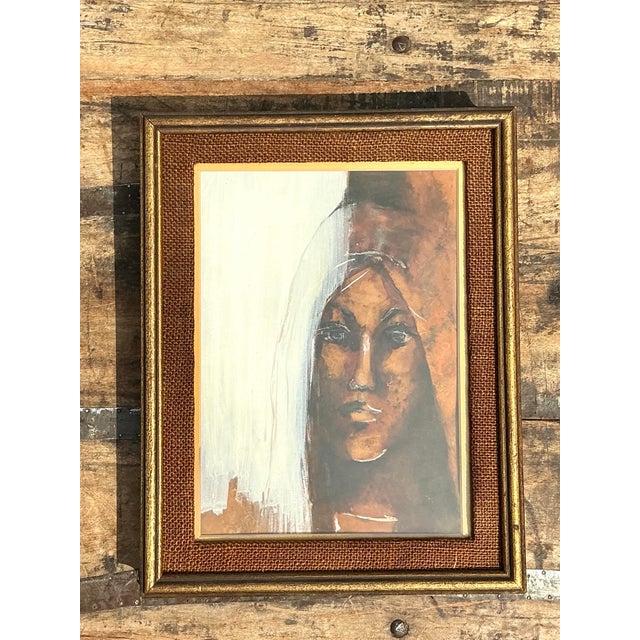 Vintage Original Abstract Portrait of Woman For Sale - Image 12 of 12