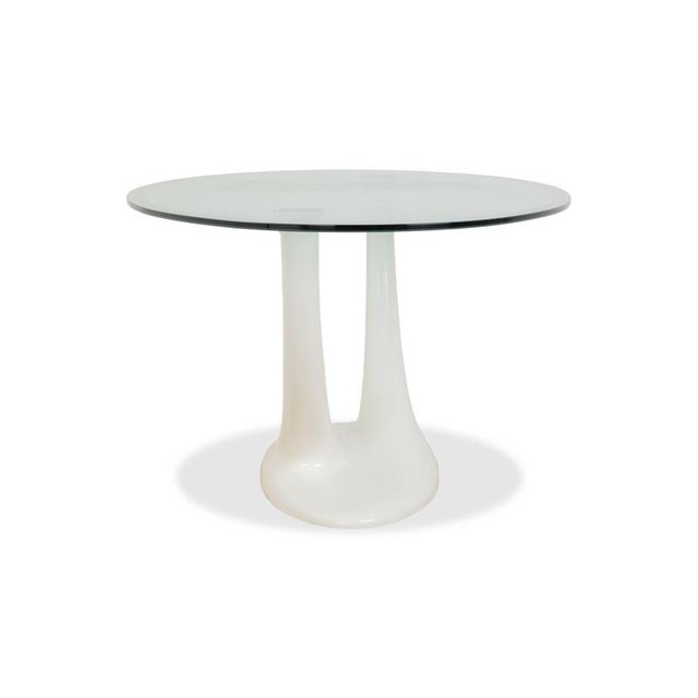 Glass Dining Table with White Base from Cattelan Italia For Sale - Image 9 of 11