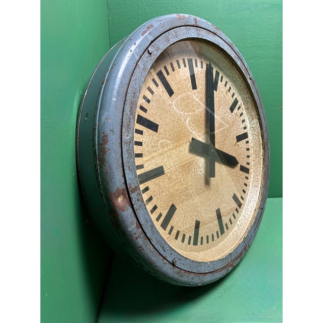 Large German Pre War Railway Clock, 1930s For Sale - Image 6 of 9