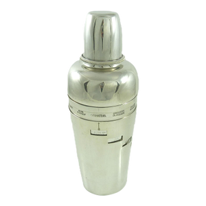 1930s Art Deco Silver Plated Cocktail Shaker by Giuliano Bossi | 'Dial-a-Drink'