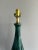 1960s 1960s Large Mid-Century Modern Drip Glaze Ceramic Table Lamp Green & Blue, Brass Base For Sale - Image 5 of 11
