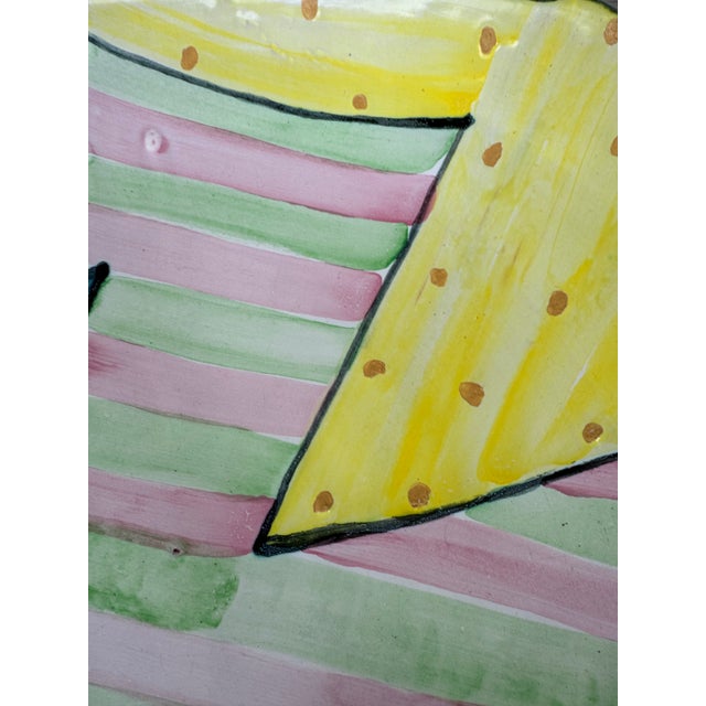 1980s 1980’s Contemporary Large Ceramic Platter For Sale - Image 5 of 6