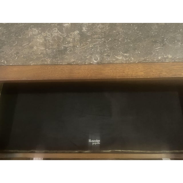 Henredon Credenza With Marble Top – Mid-Century Modern For Sale - Image 10 of 12