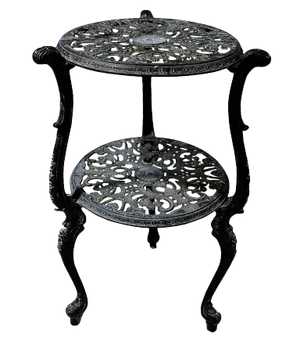 Round Iron Table - Vintage - Two Tiered