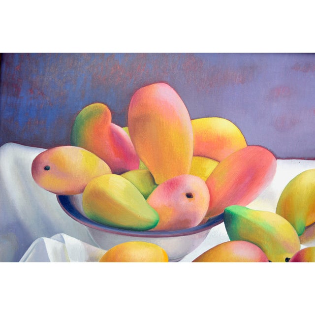 Textile Mid Century Naturaleza Muerta Con Mangoes (Still Life W. Mangoes) by Francisco Dosamantes For Sale - Image 7 of 10