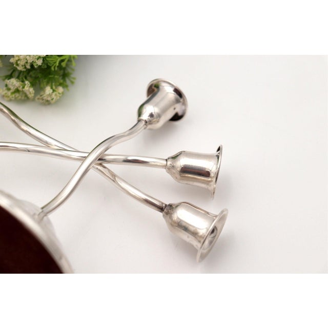 Silver Candlesticks, Set of 3 For Sale - Image 4 of 6