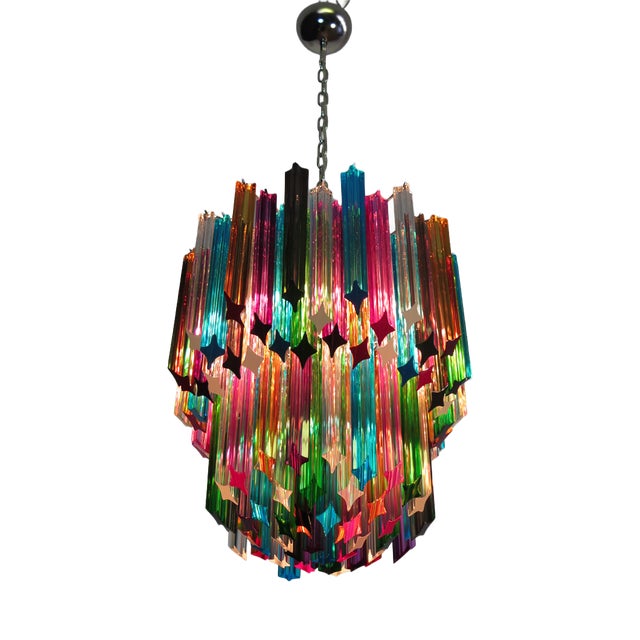 Murano Glass Elena Model Chandelier in the style of Venini Style, 1990 For Sale