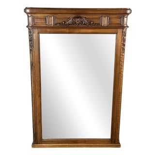 Carved Wooden Mirror, Late 19th / Early 20th Century For Sale
