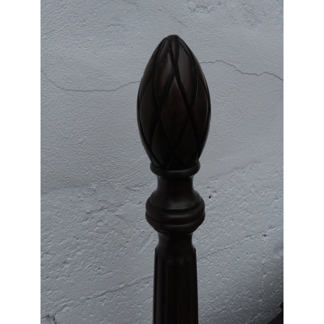 1940s Mahogany Full Size Poster Pineapple Finial Bed 6412 For Sale - Image 18 of 18