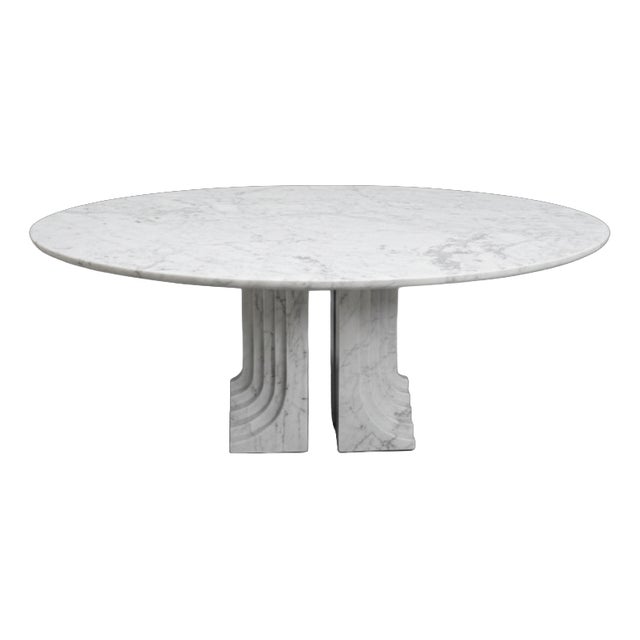 Samo Carrara Marble Dining Table by Carlo Scarpa for Simon, 1970s For Sale