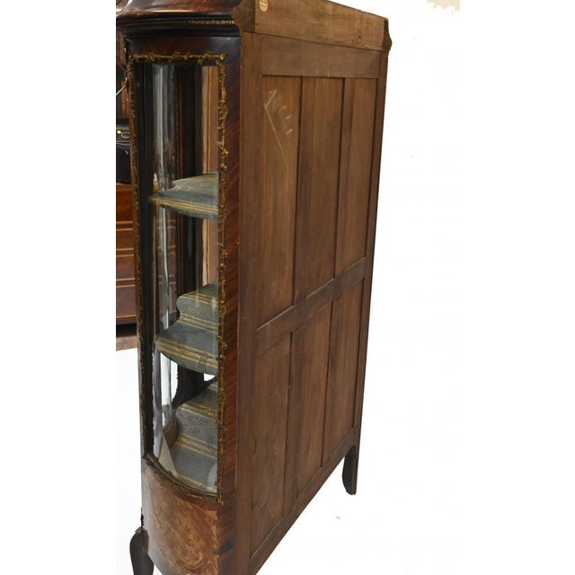 French Empire Inlaid Display Cabinet, 1880s For Sale - Image 12 of 14