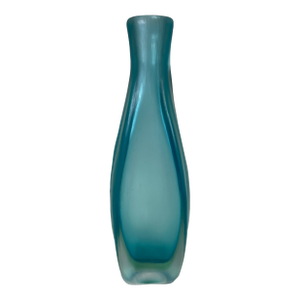 Early 20th Century Paolo Venini Inciso Blue Venetian Murano Glass Decanter / Vase, Italy