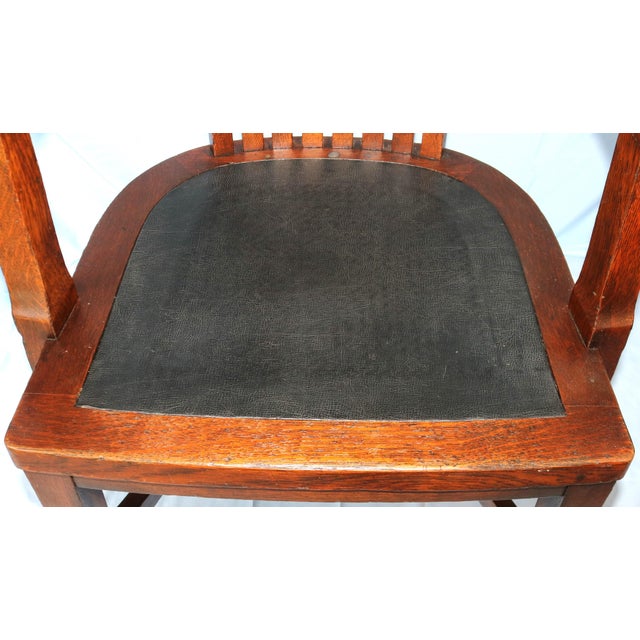 1910s Antique B. L. Marble Chair Company Oak Library/Office Chair For Sale - Image 10 of 12