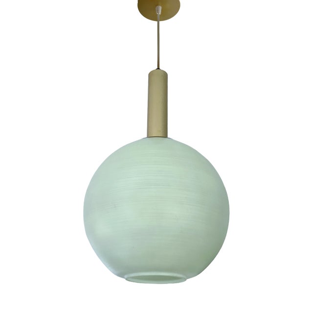 Vintage Italian Pendant Light in Glass, 1950s For Sale