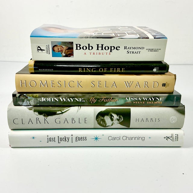A set of six Memoir-style books featuring some American icons from film, tv and music. Four books are hardcover and the...