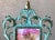 Verdigris Circa 1980 Baroque-Style Verdigris & Gilt Acanthus Leaf Cast Iron Easel Back Picture Frame For Sale - Image 8 of 12