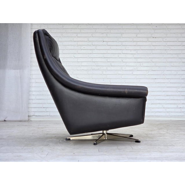 Metal Danish Highback Swivel Armchair from Aage Christensen, 1960s For Sale - Image 7 of 18