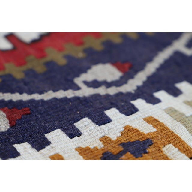 1990s Tribal Red Ikat Handmade Rug For Sale - Image 9 of 12