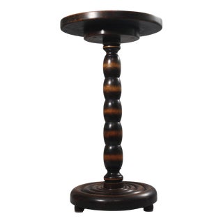French Art Deco Turned Walnut Column Table in the style of Charles Dudouyt, 1930s For Sale