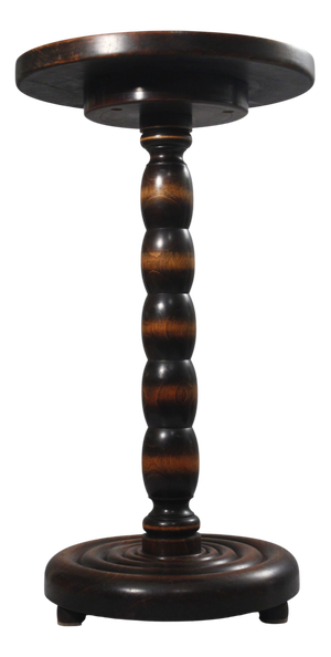 French Art Deco Turned Walnut Column Table in the style of Charles Dudouyt, 1930s