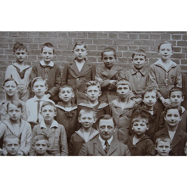 Early 20th Century Antique School Boys in Berlin Germany Photograph For Sale - Image 4 of 7
